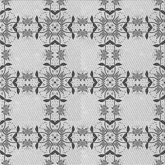 Ahgly Company Machine Washable Indoor Square Transitional Gray Area Rugs, 4' Square