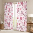 thumbnail image 2 of Feelyou Princess Bow Boot Black Out Curtains, Pink Buffalo Curtains Pack of 2 (42x63 Each), 2 of 6