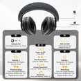 thumbnail image 6 of Active Noise Cancelling Headphones -45dB, Bluetooth Headphones 5.4, 60H Playtime Wireless Earbuds, Bass Boosted by 90%, ENC Clear Call, Over Ear Headphone for Travel Home Office PC Soot Black, 6 of 12