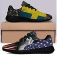 thumbnail image 3 of Sweden American flag Shoes Sneakers Black Size 7, 3 of 7