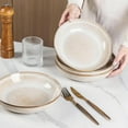 thumbnail image 6 of AmorArc 8.5'' Large Pasta Bowls, 36oz Ceramic Salad Serving Bowls Set of 4 for Kitchen, Wide Stoneware Bowls for Pasta,Salad,Fruit,Bread, Microwave Safe, Cappuccino, 6 of 8