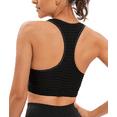 thumbnail image 2 of RUNNING GIRL Women's Sport Bras Medium Support Texture Racer Back Yoga Workout Bras, 2 of 7