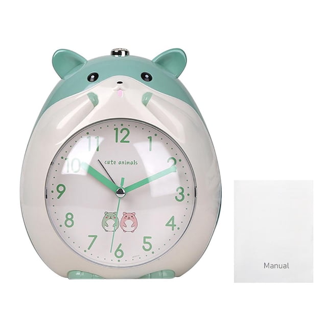 Reloj Despertador Para Niños, Función De Repetición, Reloj De Hámster De Dibujos Animados Con Luz Nocturna, Reloj Despertador De Aprendizaje Para Niños Y Niñas Monstrate FN007066-02