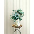 thumbnail image 3 of Chesapeake Lovage Green Linen Stripe Wallpaper, 3 of 7