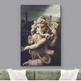 thumbnail image 2 of HFDF Canvas Prt Wall Art Ganesha Elephant God of Wisdom Hdu Statue Cultural Religious Photography Realism Decorative Yoga Multicolor Relax/Calm Zen for Livg Room, Bedroom, Office - 11x14inch Framed, 2 of 5