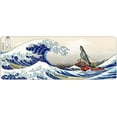 thumbnail image 4 of Extended Gaming Mouse Pad, Large Mouse Mat Desk Pad, Big Computer Keyboard Mousepad, 3mm Thick Long Non-Slip Rubber Base, 31.5 X 11.8 Inch (Gaming Great Wave Off Kanagawa), 4 of 7