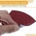 thumbnail image 5 of Unique Bargains 4 Pcs 79x89mm Universal 3D Car Door Cup Protector Sticker - Car Auto Door Handle Protective Film Anti-Scratches - Wine Red, 5 of 6