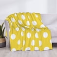 thumbnail image 3 of Balery Yellow And White Polka Dot Manta de Franela con Dibujo, Lujo Ultra Suave y Cálido, Antipelusa y Resistente a las Arrugas para Cama, Sofá, Camping -60"x50", 3 of 6