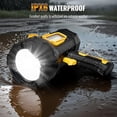 thumbnail image 6 of Rechargeable Spotlight, 99000 Lumens Super Bright Led Spotlights Flashlight with Cob Light & Foldable Tripod, 10000ɱAh Spot Lights Long Runtime, Handheld Spotlight for Hunting Boating Outdoor, 6 of 6