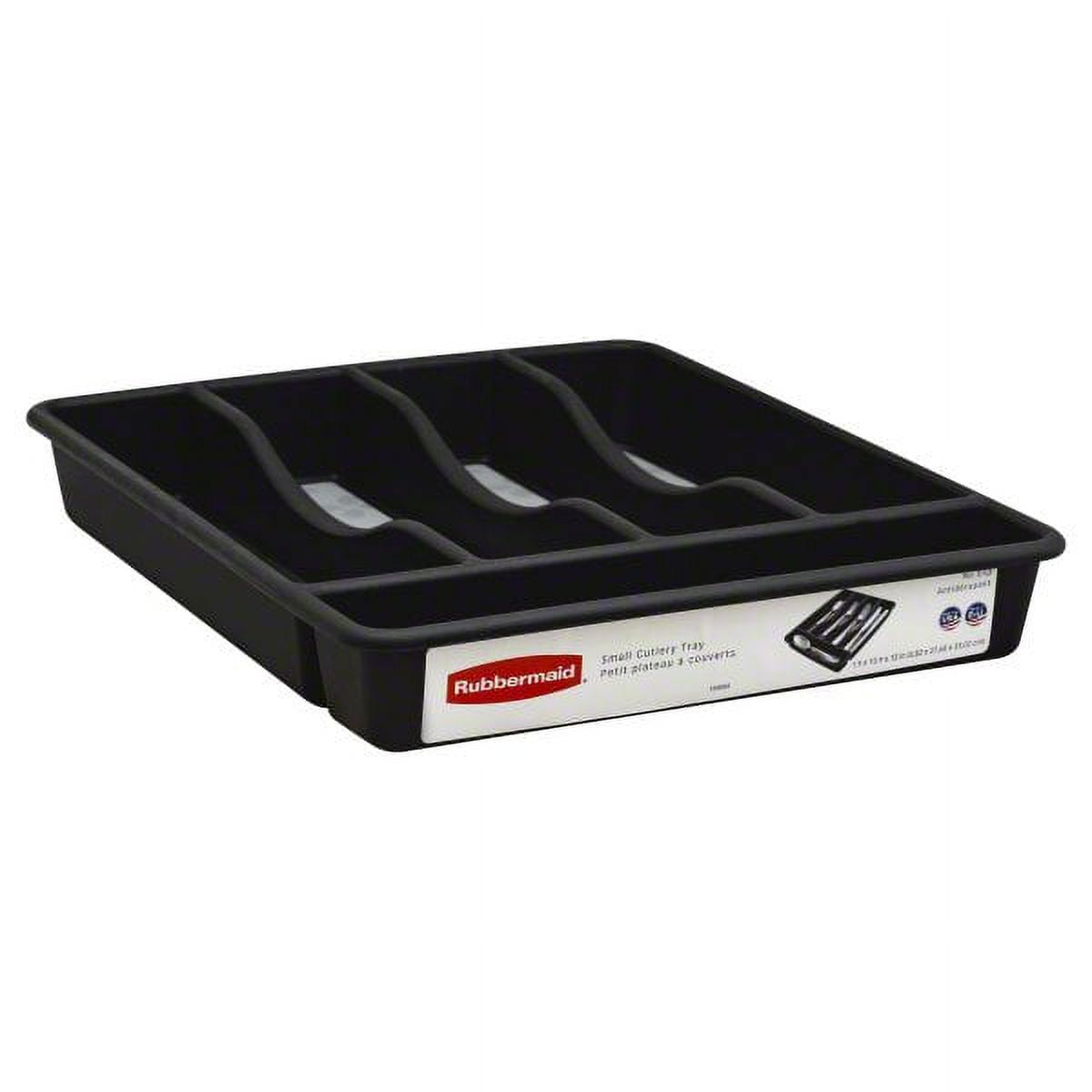(2 pack) Rubbermaid, Silverware Organizer, Small, Black