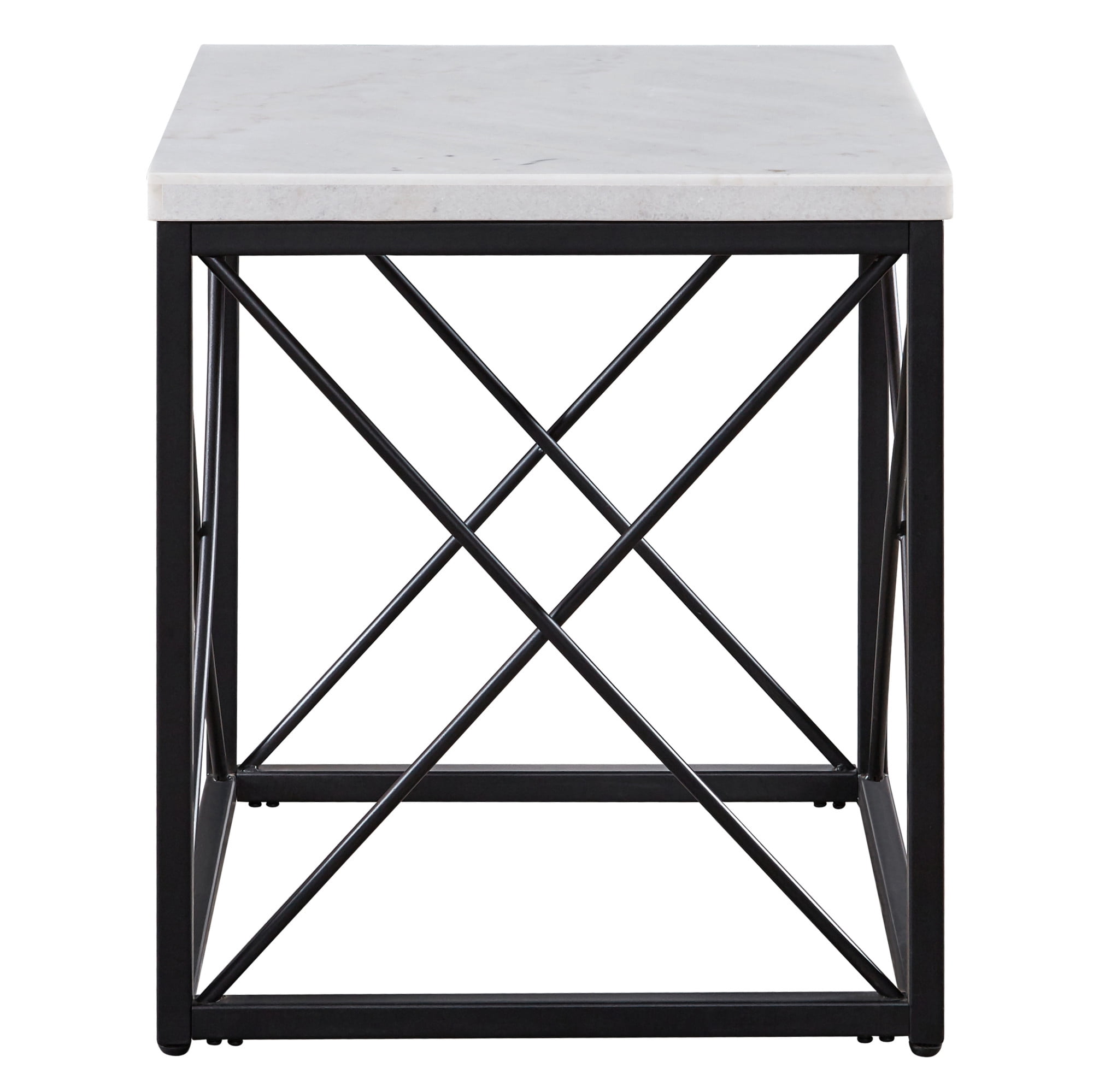 Steve Silver Skyler Genuine White Marble 22-inch Square End Table