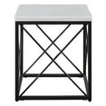 thumbnail image 3 of Steve Silver Skyler White Genuine Marble Top Square End Table, 3 of 6