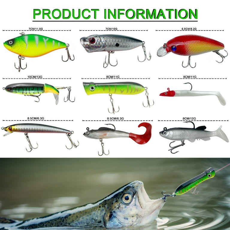 Fishing Gear Set 245-Piece Fishing Lure Kit - Crankbaits, Soft Lures, Spoons & Accessories For Bass & Trout Fishing Accessories Fishing Gear Set 245-Piece Fishing Lure Kit - Crankbaits, Soft Lures, Spoons & Accessories For Bass & Trout Fishing Accessories