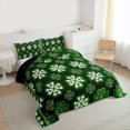 thumbnail image 3 of Feelyou Boho Shamrock Kids Full Size Comforter Sets, Vintage Holiday Bedding Sets, 3pcs, 3 of 8