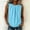 *Blue, variant on Women's Round Neck Sleeveless Pleated Blouse, Casual Loose Fit Top White,Women's Plus S