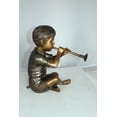 thumbnail image 6 of Nifao Boy Playing Flute Outdoor Fountain Statue, Bronze Garden Water Feature Sculpture for Patio & Yard – Outdoor Garden Decor Sculpture, 7"L x 11"W x 14"H, 6 of 13