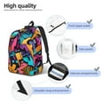 thumbnail image 4 of Rateoe Vibrant Graffiti Urban Art Pattern Canvas College Laptop Backpack,Travel Daypack,Durable Rucksack Travel Notebook Bag School Backpack Book Bag for Men Women-Small, 4 of 7