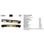 REAR STEP BUMPER ASSEMBLY; CHROME; WITH CORNER STEP; WITH PARK ASSIST SENSOR HOLES; INCLUDES INNER AND OUTER BRACKETS; ALL PADS AND CORNER