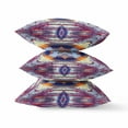 thumbnail image 2 of 16â€ Indigo Yellow Geo Tribal Indoor Outdoor Throw Pillow, 2 of 4