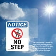thumbnail image 6 of (2 Pack) No Step Sign With Symbol OSHA Notice Sign 12 Inch X 18 Inch Vinyl Label Decal Sticker Weather Resistant, UV Protected for Workplace, Business, and Construction Site, Made in, 6 of 7
