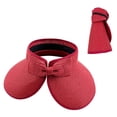 thumbnail image 2 of HONHUZH Summer Hats Womens Leopard Print Open Top Sun Visor Hat With Bow Summer Beach Cap, 2 of 4