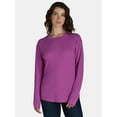 thumbnail image 4 of Time and Tru Women’s Essential Thermal T-Shirt with Long Sleeves, Sizes XS-XXXL, 4 of 5