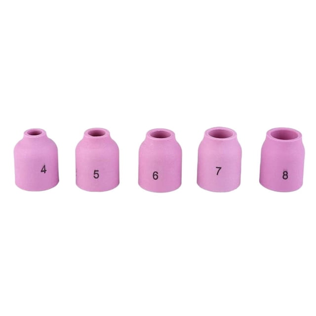 5pcs TIG Boquilla De Cerámica De Alú 53N Gas Lens Cup Comsumables Accesorios KIT