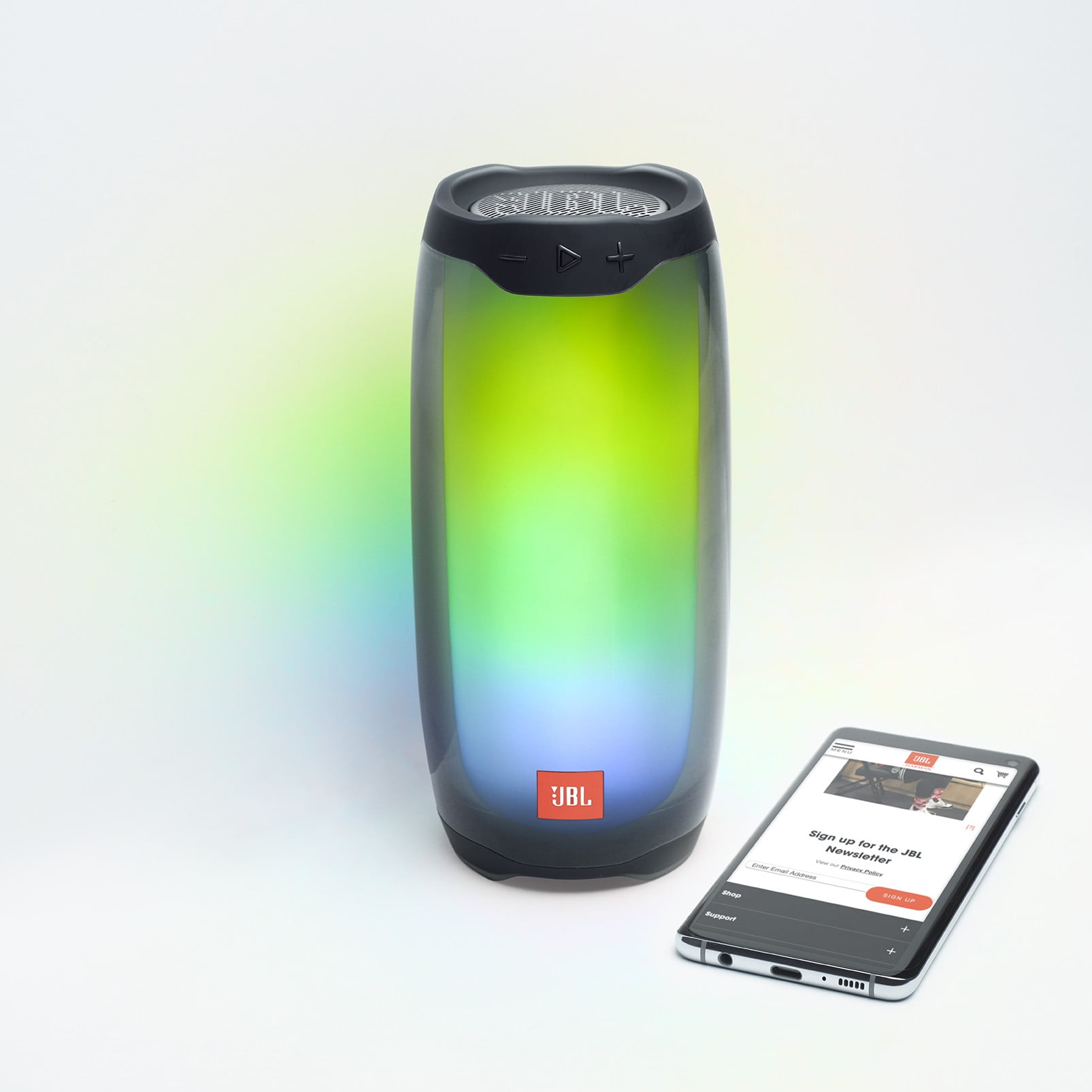 asiatisk grad opretholde JBL Pulse 4 Waterproof Portable Bluetooth Speaker with Light Show and Sound  - Black - Walmart.com