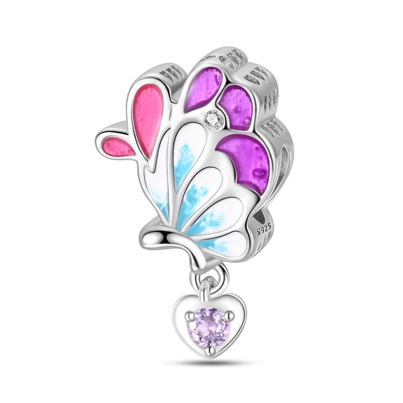 Romantic Love Butterfly Beads Charm, Compatible with Most Bracelet, Charm for Bracelet