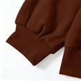thumbnail image 5 of Piuwrlz Girls 2PC Sweatshirt Sets Kids Plain Outfit Sets Sweatshirts and Pants Coffee Size 11-12 Years, 5 of 10