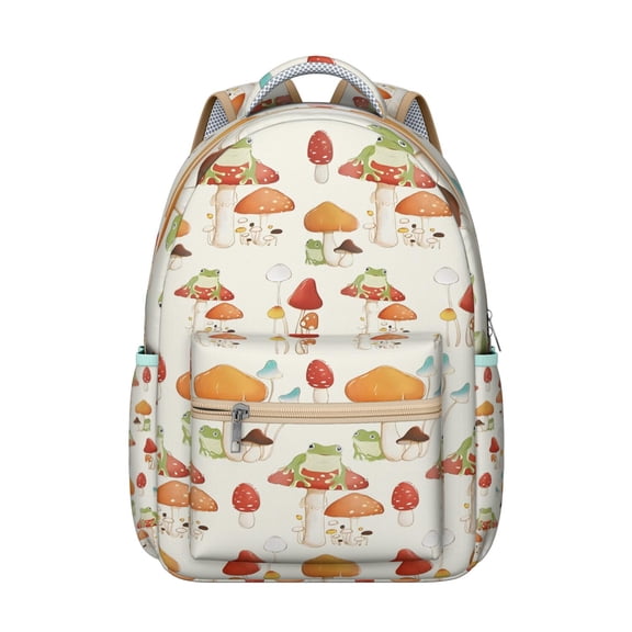 Large Capacity Mushroom Backpack for College, Multi-Pocket Bookbag for School Students Laptop and Supplies, Reliable Daily Pack, Perfect Gift for Commute