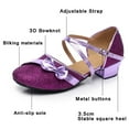 thumbnail image 2 of GERsome Girl's Latin Dance Shoes Kids Low Heel Salsa Tango Pratice Proformence Ballroom Dancing Shoes, 2 of 8