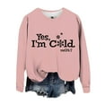 thumbnail image 4 of WEAIXIMIUNG Robe Sweat-Shirt Surdimensionnée Manches Courtes Automne et Hiver Imprimé Lettre Col Rond Épaule Manches Longues Pull Décontracté (4), 4 of 4