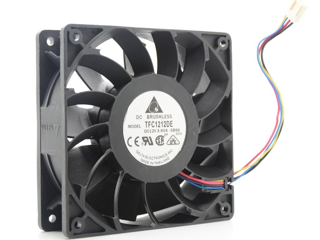 TFC1212DE 12cm 120mm DC 12V 3.90A 252CFM 4pin PWM with Speed Sensor Inverter Case industrial Cooling Fans, Ball Server... by Delta