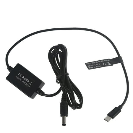 

USB C Type C PD to 8.4V 5.5x2.1mm Conveter Cable for DSLR Camera Dummy Battery Bike LED Lamp Light Bicycle Headlight