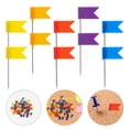 thumbnail image 1 of AURARMLET 100Pcs Assorted Color Flag Pins for Map Marking Bulletin Board Push Pins for Office, 1 of 6