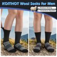 thumbnail image 5 of KOITHOT 6 Pairs Men Wool Socks Thermal Winter Warm Outdoor Work Boot Hiking Socks for Men & Women, 5 of 6