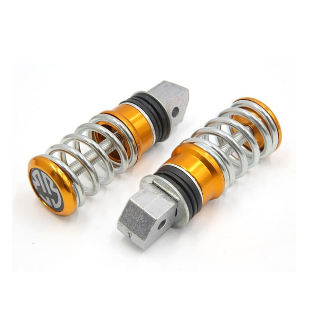 Par Pedales de Moto Unique Bargains Apoyapié Trasero Reposapiés para Sword Dorado Plateado