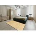 thumbnail image 4 of Ahgly Company Indoor Rectangle Contemporary Chrome Gold Yellow Solid Area Rugs, 2' x 5', 4 of 6