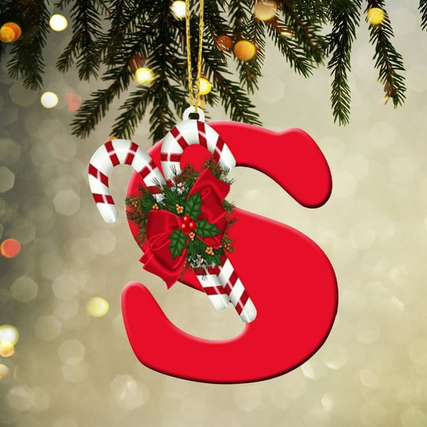 26 Letters Christmas Tree Decoration Pendant Christmas Tree Ornaments Personalized DIY Christmas Ornaments Christmas Decoration Xmas Tree Hanging Decor