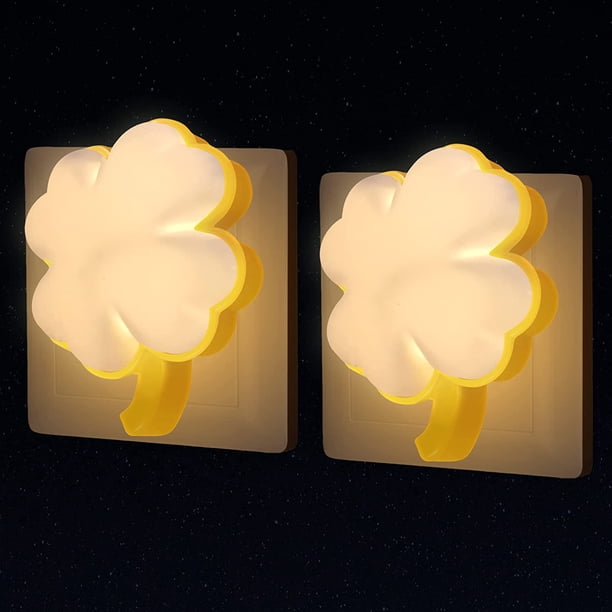 Luz de noche con toma de corriente eléctrica, 2 lámparas, lámpara de noche portátil para habitación infantil, luz de noche automática para lactancia, lámpara de pared LED para escaleras C