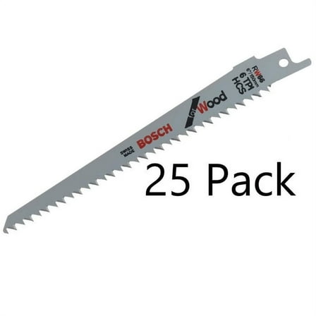 Bosch 25 Pack 6-Inch 6 TPI Reciprocating Saw Blades - RW66-25PK
