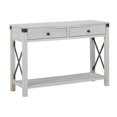 thumbnail image 1 of Benzara BM262429 Table Basse avec X Accent Métal & 2 Tiroirs&44; Blanc, 1 of 1