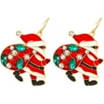 thumbnail image 5 of Gymnture christmas 1 Pair Santa Claus Dangle Earrings Christmas Earrings Piercing Jewelry Holiday Gift, 5 of 10
