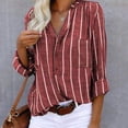 thumbnail image 2 of Women's Winter Tennis Clothes Sleeve Half Button Summer Casual Fitted Shirt Clothes Plus Size Fashion, 2 of 11