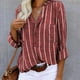 thumbnail image 5 of YUTANRAL Ropa de otoño para mujer 2022 Casual suelta cómoda talla grande Tops moda cuello en V manga larga Camisas para mujer Tops elegantes, 5 of 5