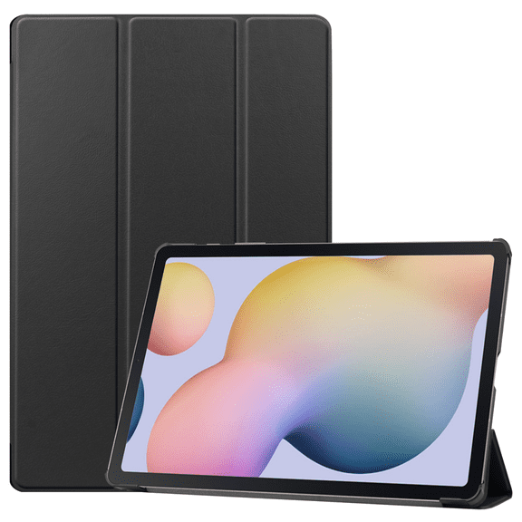 For Samsung Galaxy Tab S7 PlusS7plus(T970/T975) Cover 2020,【Auto Sleep/Wake】Leather Slim Tri-Fold Cover Magnetic Stand Black