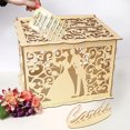 thumbnail image 1 of Caja de tarjeta de regalo creativa de madera suministros de boda Ehuebsd hueco recepción de la boda decoraciones para fiesta 1 Uds., 1 of 8