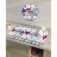 thumbnail image 3 of 4th of July Dish Drying Mat for Kitchen Counter, Super Absorbent Quick Dry Coffee Bar Mat Pad Thin Diatomaceous Sink Mat Non Slip Dish Drainer Mat 12''x16'' Independence Day Blue Red Star Black Plaid, 3 of 6