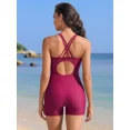 thumbnail image 6 of ANFERRY One Piece Boyleg Swimsuit Women Tummy Control Slimming Athletic Swimwear Crisscross Back Bathing Suit for Women, 6 of 8